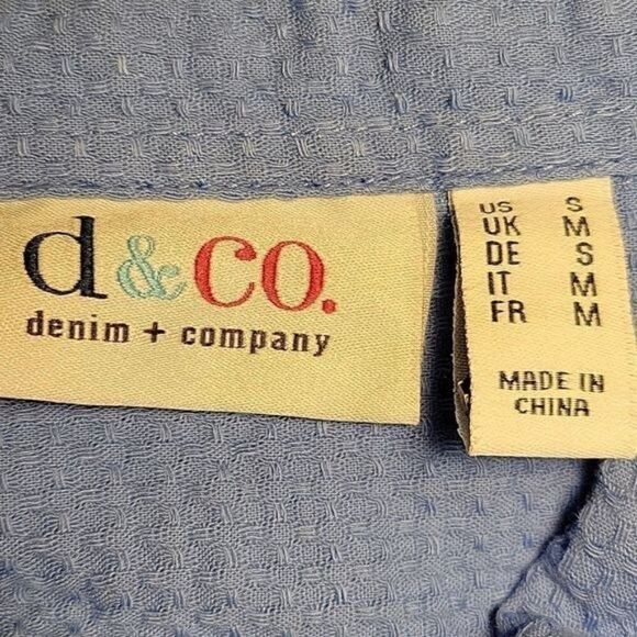 NWOT Denim & Co Waffle Button Front Collared Tunic Sz S - Picture 7 of 11